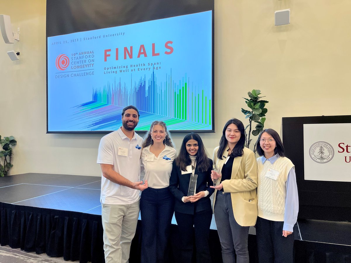 🎉Congratulations to the WINNERS of the 2023 <a href="/LongevityCenter/">Stanford Center on Longevity</a> Design Challenge!

🥇1st: Variable Reactive Board, <a href="/PrattInstitute/">Pratt Institute</a> <a href="/nyuniversity/">New York University</a> 
🥈2nd: Unpause Life, <a href="/nmims_india/">NMIMS</a> 
🥉3rd: 2 Care, #TunghaiUniversity #NationalTaipeiUniversityofEducation

longevity.stanford.edu/design-challen…
