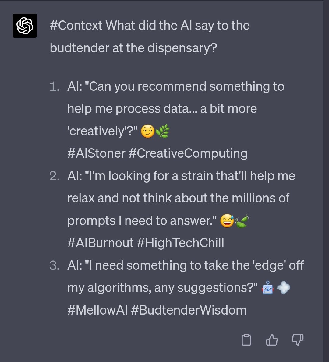 CidVisionz's tweet photo. 2. Pocket Comedian 🃏🤏

--Meet your AI comedy sidekick!! Make your day sparkle with humor 😂

Link: https://t.co/7Zu6L3nRsp

 #Visionz #SnackPrompt #ChatGPT https://t.co/JPt7TJpCgj