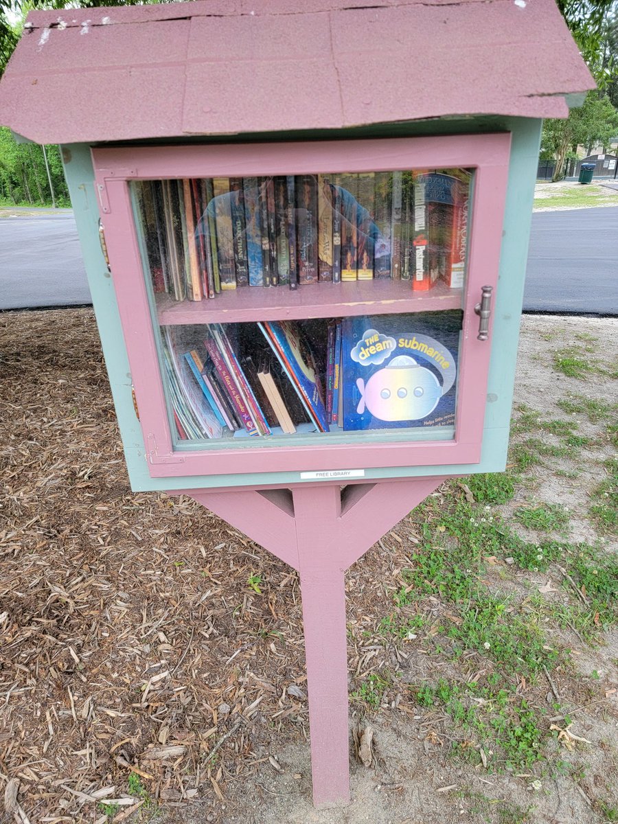 BeebsJoy's tweet image. Filled up three #freelittlelibrary boxes tonight on the way home.  @visualdestini see what I spy in one?