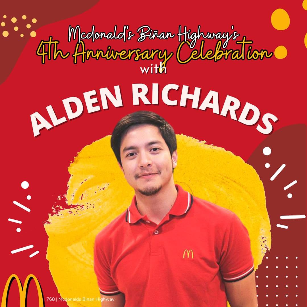 Happy 4th Anniversary McDonald's Biñan Highway! #McdoniAlden #Mcdonaldsbiñanhighway #4thYearAnniversary