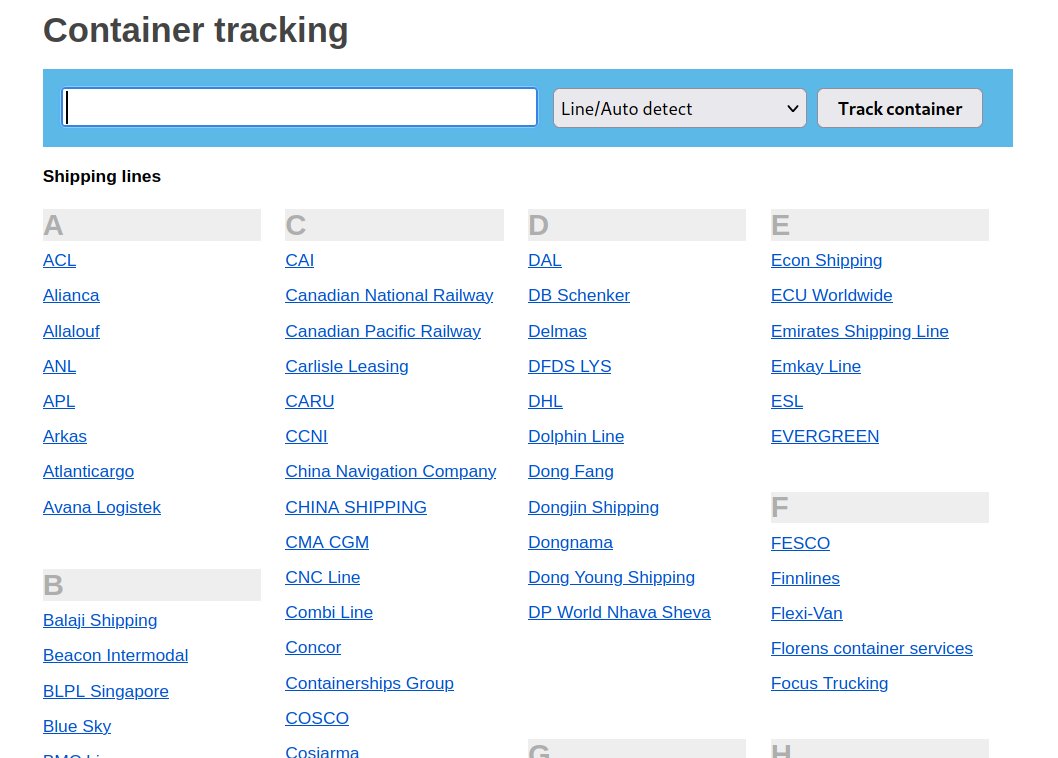 Hey #OSINT, Container tracking helps you to track shipping container by number. #maritime #maritimeindustry #maritimenews #shipping #shipworldwide #containers 

container-tracking.org