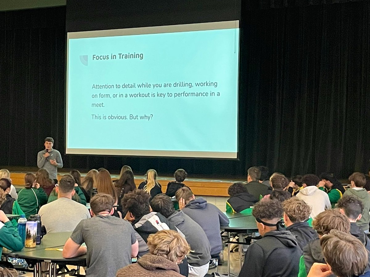trackcomets's tweet photo. Had a great team meeting today! Senior Captain, Sean, gave a great presentation on Mental Management. We passed out @CometRelays awards and team pictures. @CoachWhitman discussed Championship Meet Mindset with the #CometSpeed crew. #sharpaxes #Flow GO COMETS!! https://t.co/s1ATSFGlTv