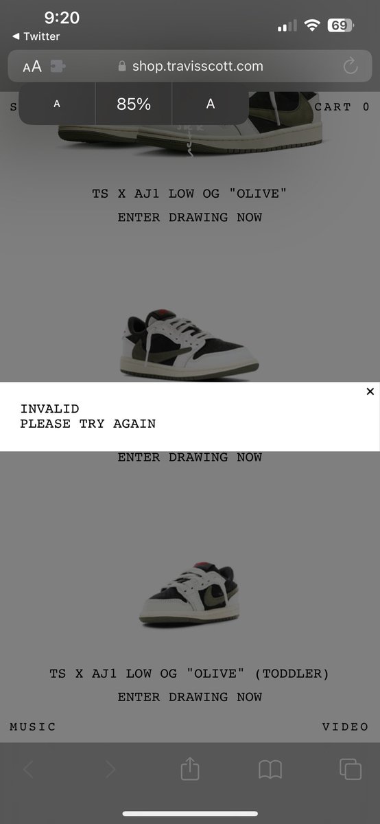 SneakerAlert on Twitter "anyone else getting invalid?"