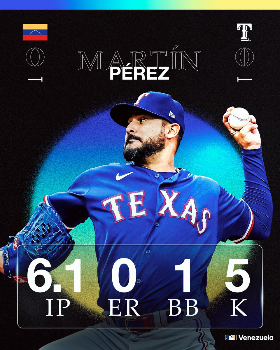 MLBVenezuela's tweet photo. Martín Pérez llevó su dominio a Cincinnati. 🦾 https://t.co/qkgNXET7Vy