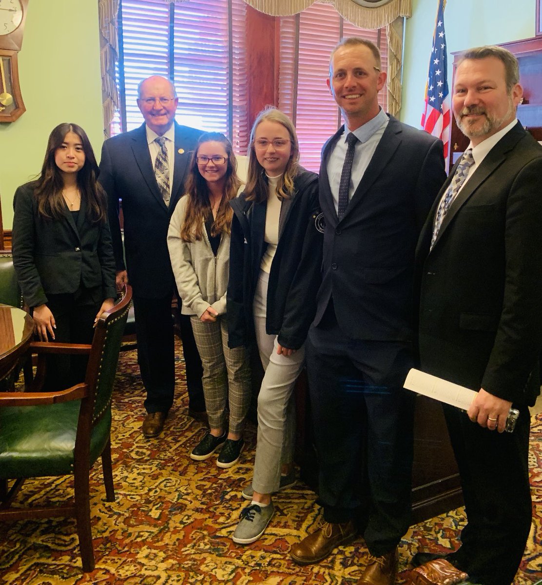 WeiserTechEd's tweet photo. The CW Tech Ed design team of Jenny Le, Caitlin Oliviero,Reagan Wenrich presented at the PennDot innovation challenge state championship at the State Capital in Harrisburg. Special thanks to @DrGiffing for coming to support the team! @Conradweiserasd @ConradWeiserHS #WeAreWeiser https://t.co/uOMx5atzyC