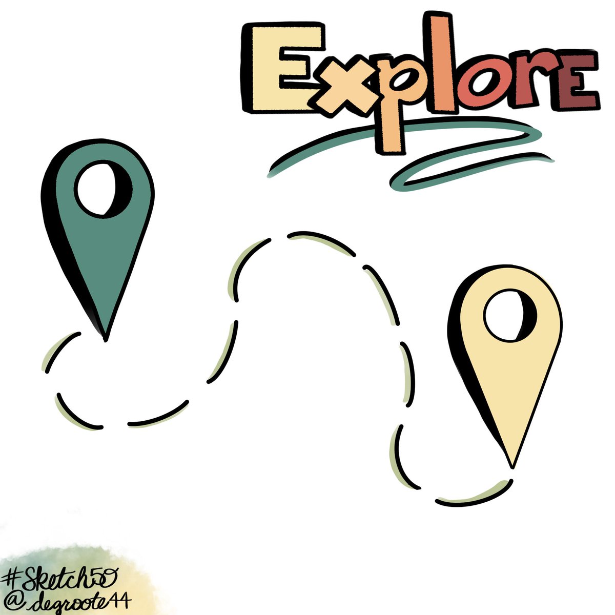 Day 25 - Explore 🗺️

#sketch50 #sketchnote #doodles #procreate #visualnotes