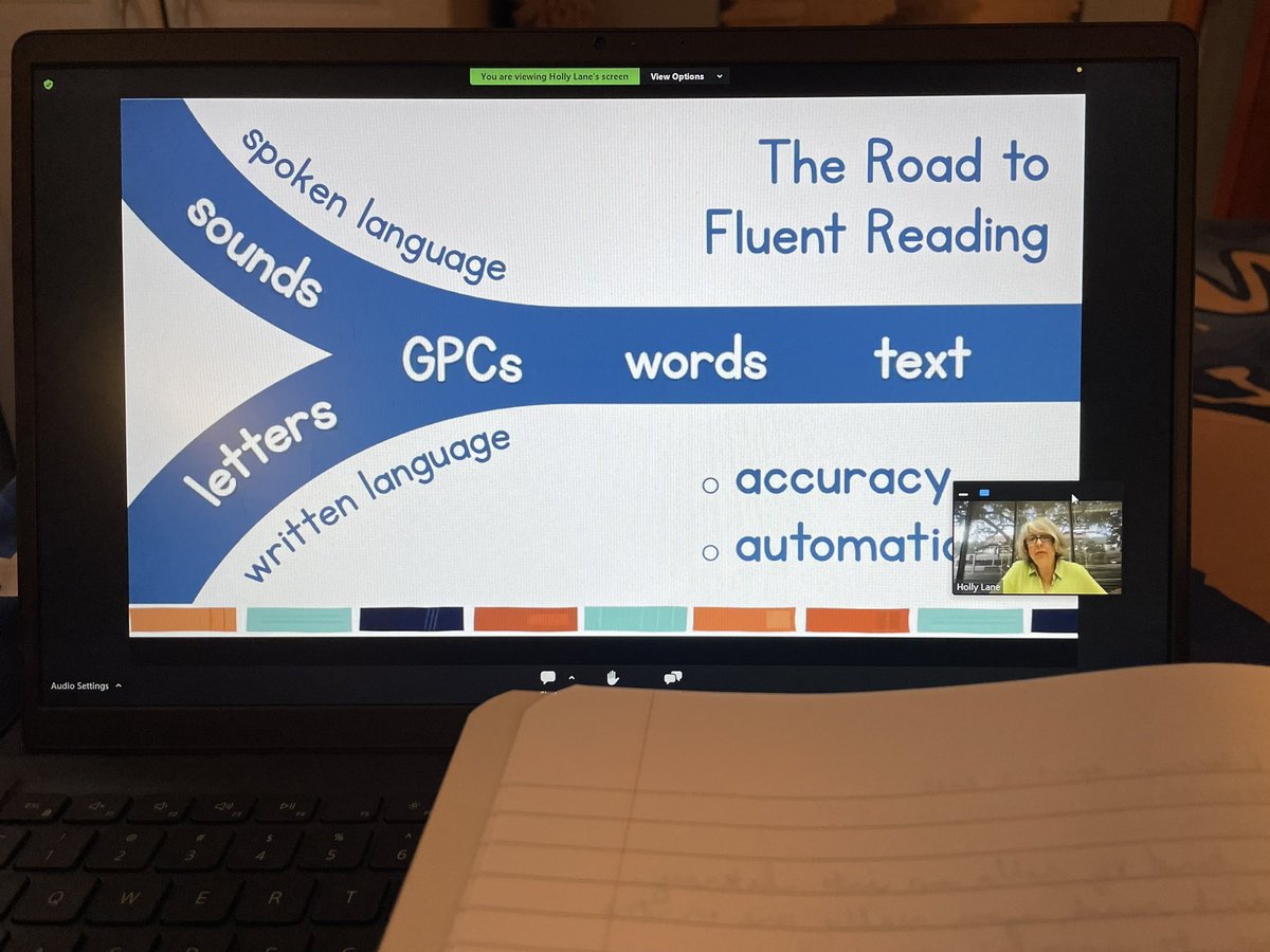 lcfettes's tweet photo. So many brilliant reminders and nuggets from @HollyLanePhD in tonight’s webinar from MSJ’s Center for Reading Science, from how we get to fluent reading, why  automaticity matters, the importance of ongoing/interleaved practice, and how our support must match S needs. https://t.co/rCmSDjDKO0