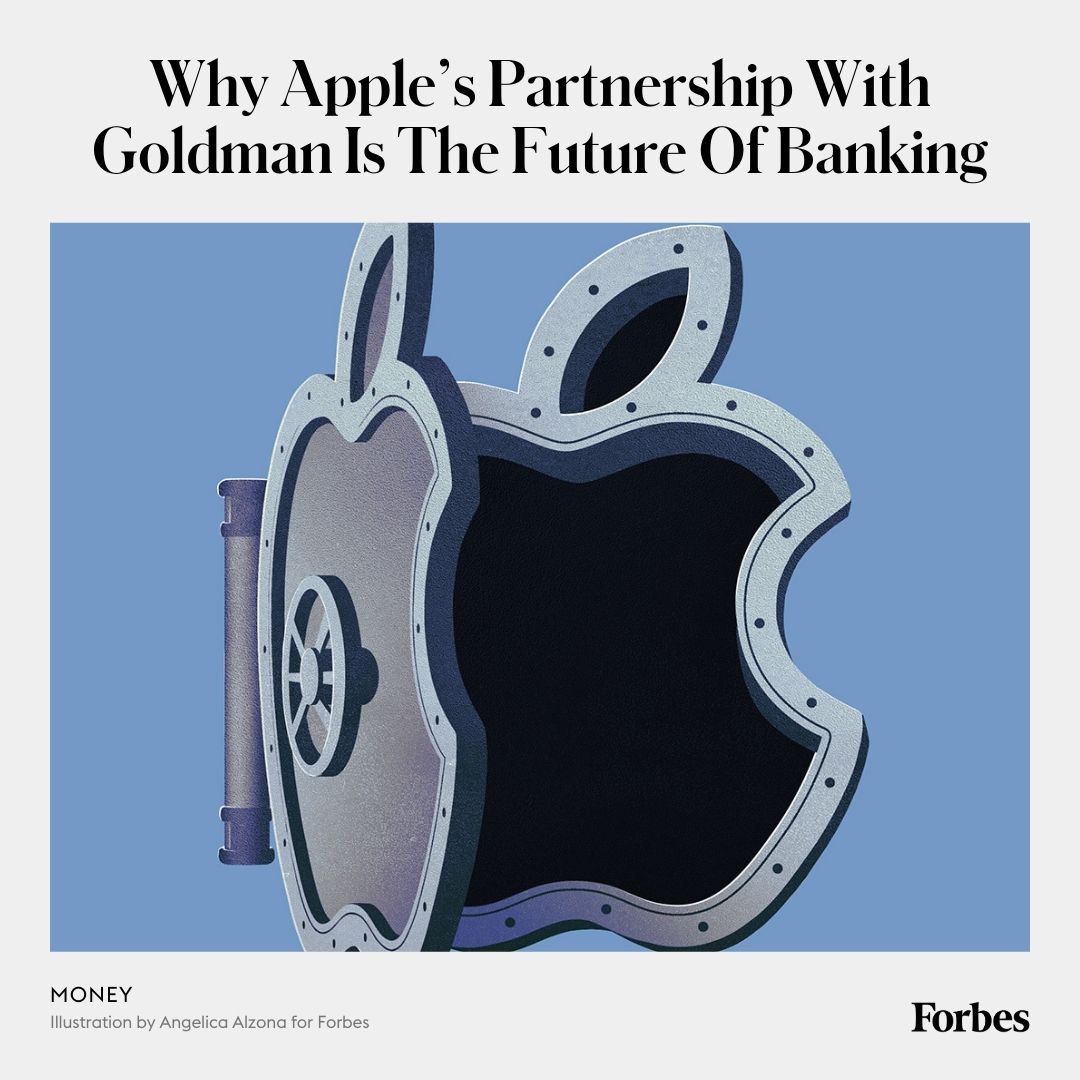 Forbes's tweet photo. As trust in traditional banks falters, the two most iconic names in tech and finance are joining together to create what might become America’s mightiest FinTech. https://t.co/eWrKVcbRul https://t.co/0J10Lnznwf