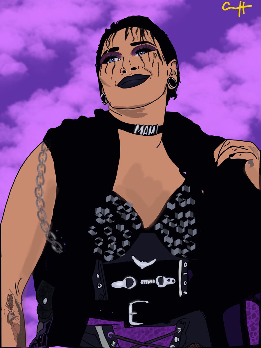 CaretakerCass's tweet image. Our Champion 💜 @RheaRipley_WWE  
#RheaRipley #theeradicator #mami #tjd #TheJudgmentDay #wwe #wrestlemania #fanart #digtalart