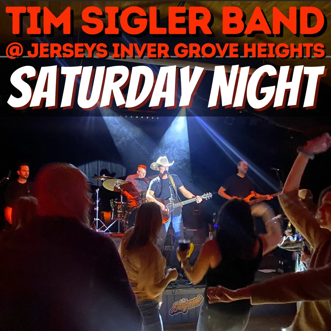 Jerseys Bar in Inver Grove Heights!! Get those cowboy boots all shined up &amp; ready to hit the floor on Saturday, April 29th for a full night of live music with the Tim Sigler Band!🤠🎸💃🍻🤘

#timsiglerband #country #countrymusic #livemusic #yeehaw #jerseysbar #invergroveheights
