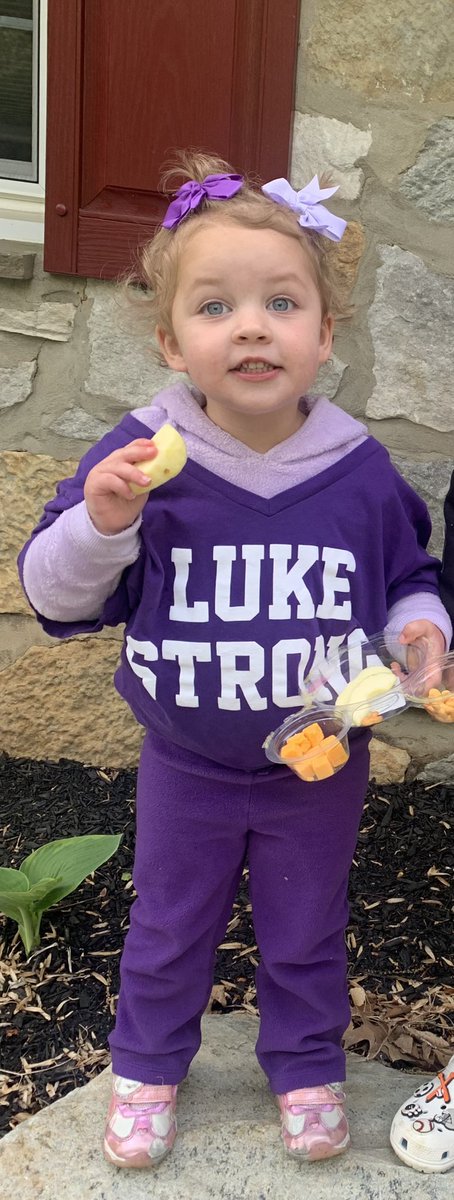 MStolnis's tweet photo. https://t.co/o6M0spnoWH’s.all.about and I’ll say it again and again 💜
Purple game dedicated to Luke- all proceeds being donated to a Leukodystrophy organization in his honor….organized by his friend, Kendall. Can’t put a price tag on their smiles. #Lukestrong https://t.co/GL0pSkkKlW