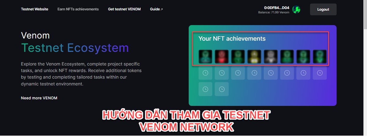 Hướng dẫn săn #Retroactive trên #VenomNetwork

✅Venom: blockchain L1 được phát triển bởi VenomFoundation

<a href="/VenomFoundation/">Venom Foundation</a>: quỹ 1 tỉ đô để phát triển blockchain và Web3. 

Phần thưởng : Early NFT, Airdrop,  Retroacitve

Hướng dẫn chi tiết: 

I/ CÀI ĐẶT VÍ, FAUCET