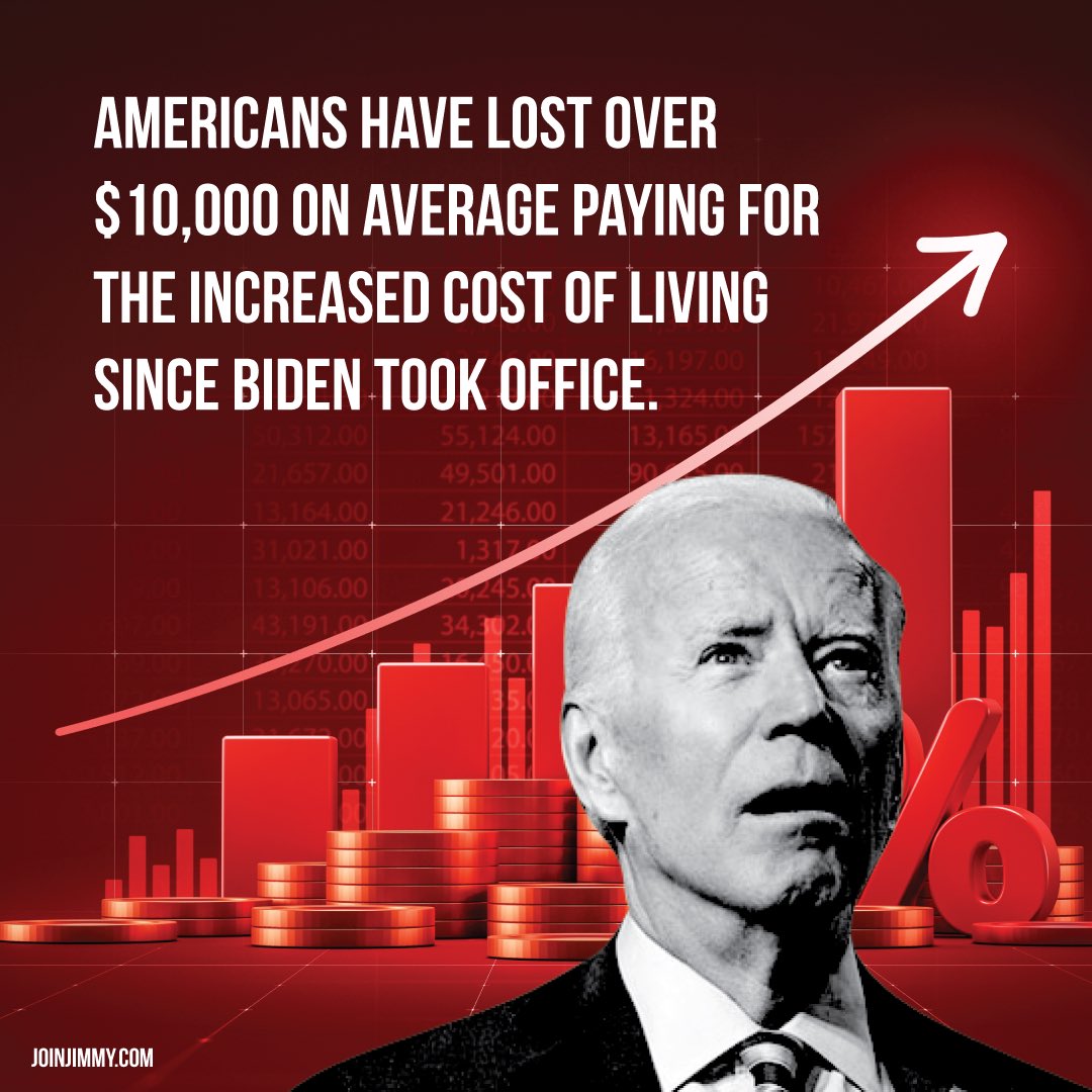 JimmyPatronis's tweet photo. Remember when Biden claimed two years ago inflation would be
"temporary?" Real wages have fallen and American families have lost thousands paying for a higher cost of living. It's time for Biden to step aside, so we can ensure prosperity, security, and freedom for all Americans. https://t.co/pyMYqPi5Wz