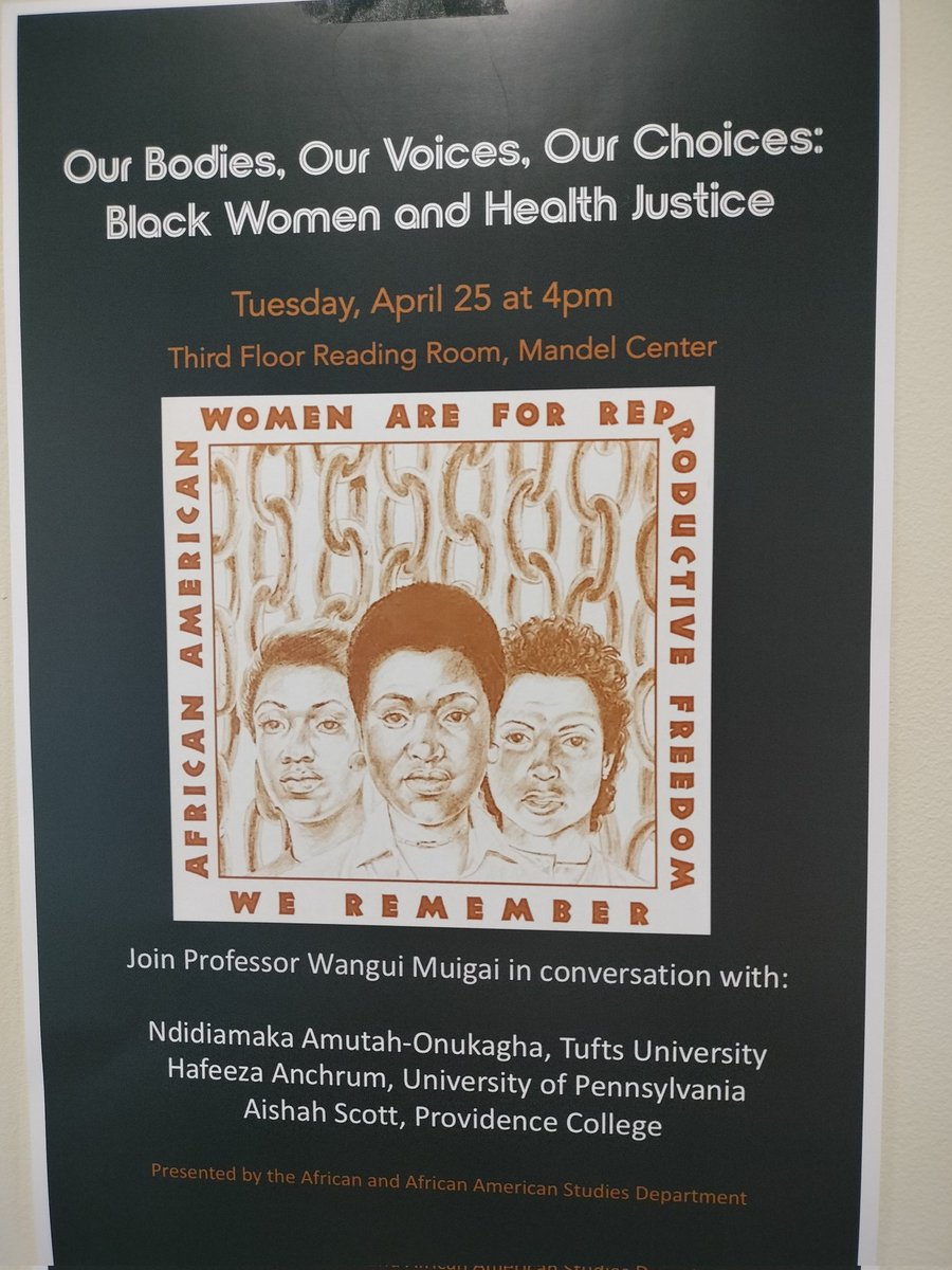 Thank you @wmmuigai and @BrandeisAAAS for the invitation to serve on this amazing panel about Black Women's Health Activism with @PhDiva0618 @HafeezaAnchrum ! These scholars are doing amazing work!