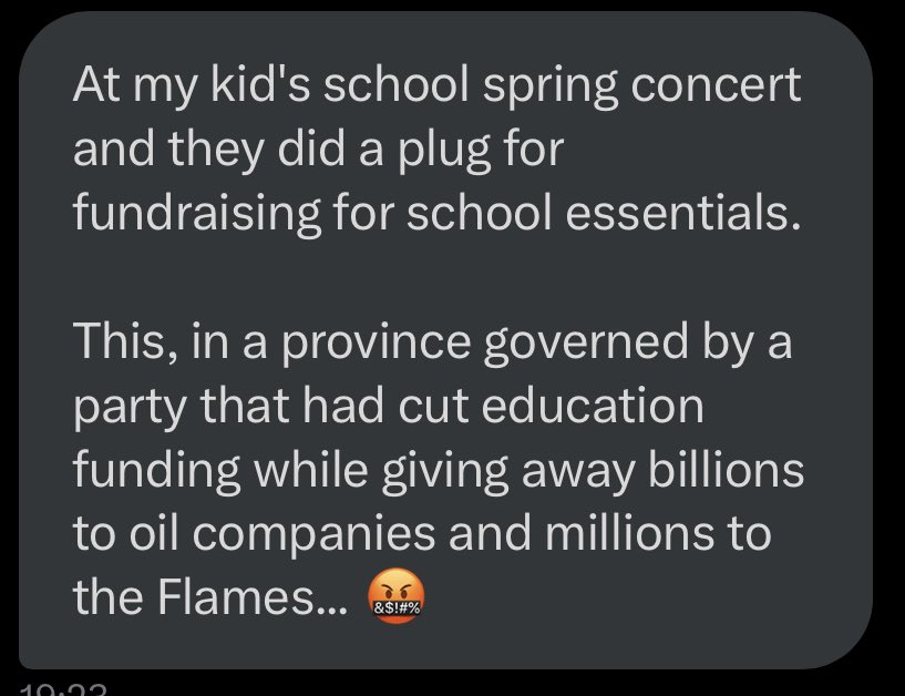From the DM’s… This is from a self described lifelong conservative. Looks like the arena deal won’t land the way Dani hoped for for some folks… #abpoli #ableg #cdnpoli