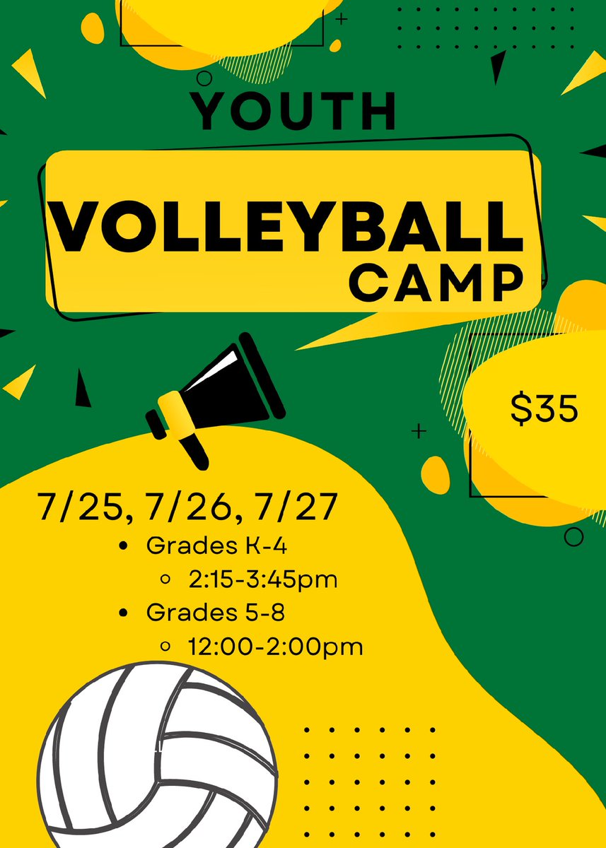 HTVolleyball's tweet photo. Hamilton Township’s youth volleyball camp registration is now available! Please visit the HT Volleyball website link for the registration form and return it by July 10th to secure your t-shirt size! 
https://t.co/fR3YL3xIW3 https://t.co/OJXYFFxEVh
