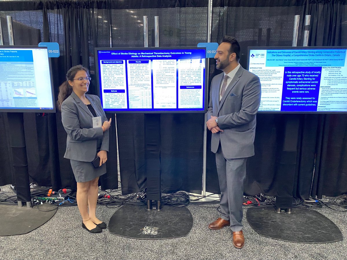 Awesome poster by our fabulous Peds Neuro fellow Kriti and superstar staff <a href="/AbbasKharalMD/">Abbas Kharal</a> evaluating effect of stroke etiology on EVT in young adults. A TOAST to you both!👏🧠 #AANAM #NeuroTwitter <a href="/maryannmays11/">MaryAnn Mays, MD</a> <a href="/BlakeBuletko/">A. Blake Buletko, MD</a> @pdgilson <a href="/shazamhussain/">Shazam Hussain, MD</a> <a href="/GaborTothMD/">Gabor Toth, MD</a> @andrewrussman