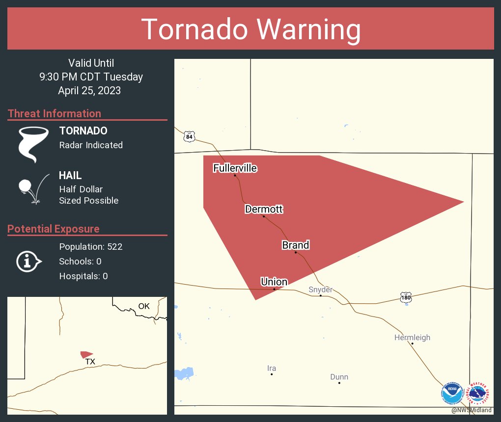 NWS Tornado on Twitter "Tornado Warning continues for Brand TX