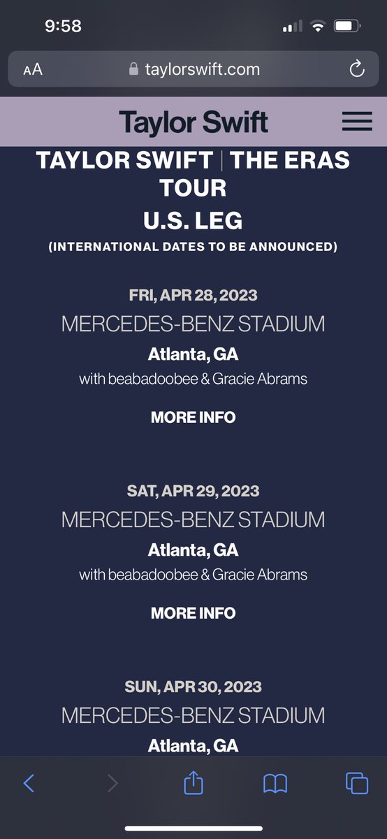 And now for some concert chaos in Atlanta: Janet Jackson had a concert scheduled for Thursday at State Farm Arena. As of 2 minutes ago, the Hawks have a Game 6 there Thursday. Just move it to the weekend? Sure … but Taylor Swift has shows Friday-Sunday at the Benz 😬😬😬😬 1/2