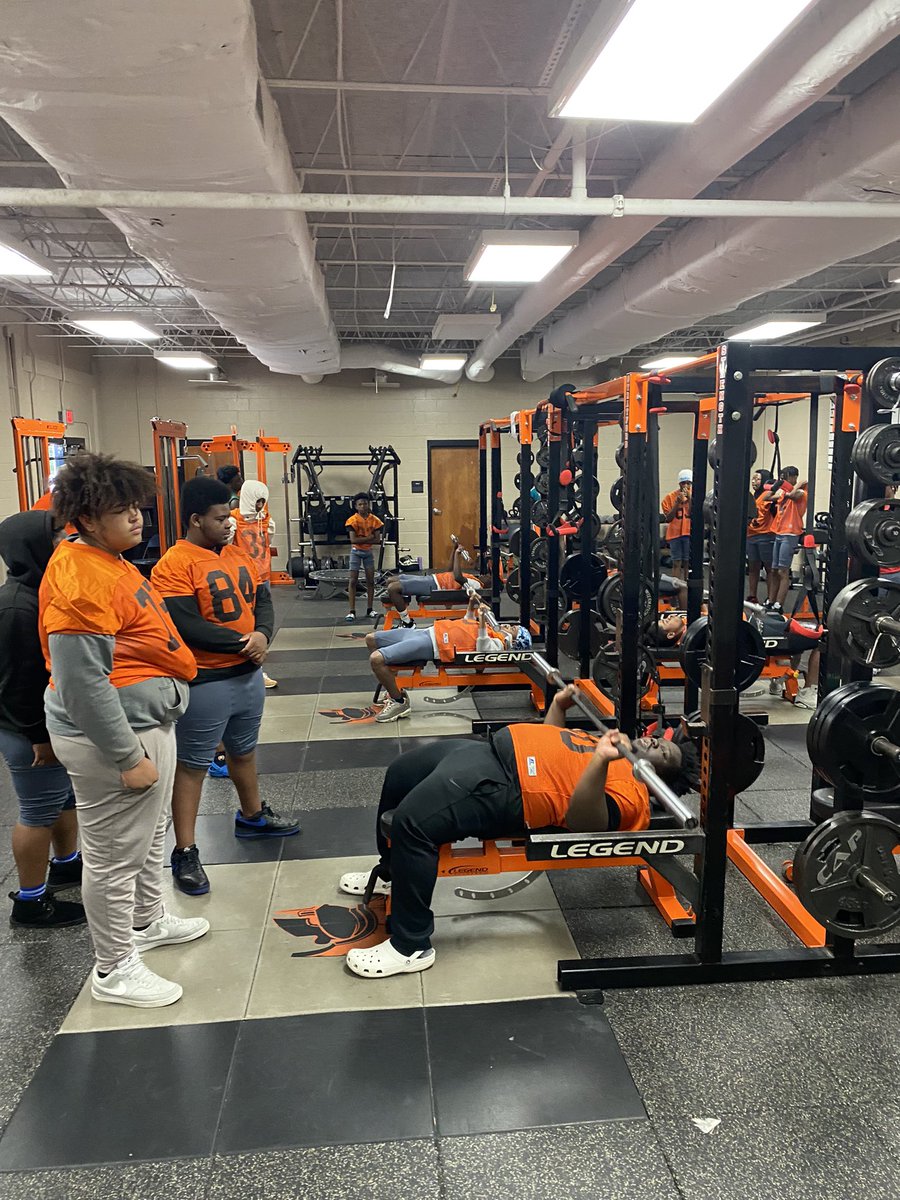 Spring football is in the air. Hit the weights then the field. Great start from
The young men