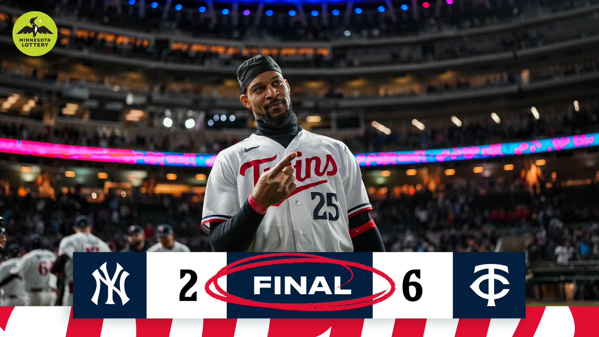 Twins's tweet photo. 🗣🗣🗣 We. Won. The. Series. Against. The. Yankees.

#TwinsWin | #MNTwins https://t.co/SwNb5pLFWW