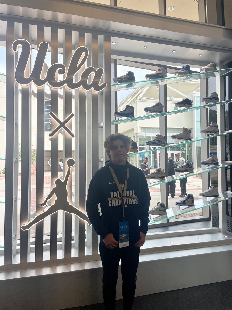 CJ Wallace (@cjwallacesjb) on Twitter photo Had an amazing time visiting UCLA today with a bunch of amazing kickers! Thank you <a href="/CoachNudo/">Jack Nudo</a> for showing us around and having us out! Thank you <a href="/Chris_Sailer/">Chris Sailer Kicking</a> for having me out! <a href="/boscofootball/">Bosco Football</a> <a href="/jc_kicks17/">Joey Cejudo</a> <a href="/GregBiggins/">Greg Biggins</a> <a href="/latsondheimer/">eric sondheimer</a> <a href="/FBUAllAmerican/">#FBUAllAmerican</a> <a href="/johnwdavis/">John W. Davis</a> <a href="/JacobNegro/">Jacob Negro</a> Had an amazing time visiting UCLA today with a bunch of amazing kickers! Thank you <a href="/CoachNudo/">Jack Nudo</a> for showing us around and having us out! Thank you <a href="/Chris_Sailer/">Chris Sailer Kicking</a> for having me out! <a href="/boscofootball/">Bosco Football</a> <a href="/jc_kicks17/">Joey Cejudo</a> <a href="/GregBiggins/">Greg Biggins</a> <a href="/latsondheimer/">eric sondheimer</a> <a href="/FBUAllAmerican/">#FBUAllAmerican</a> <a href="/johnwdavis/">John W. Davis</a> <a href="/JacobNegro/">Jacob Negro</a>