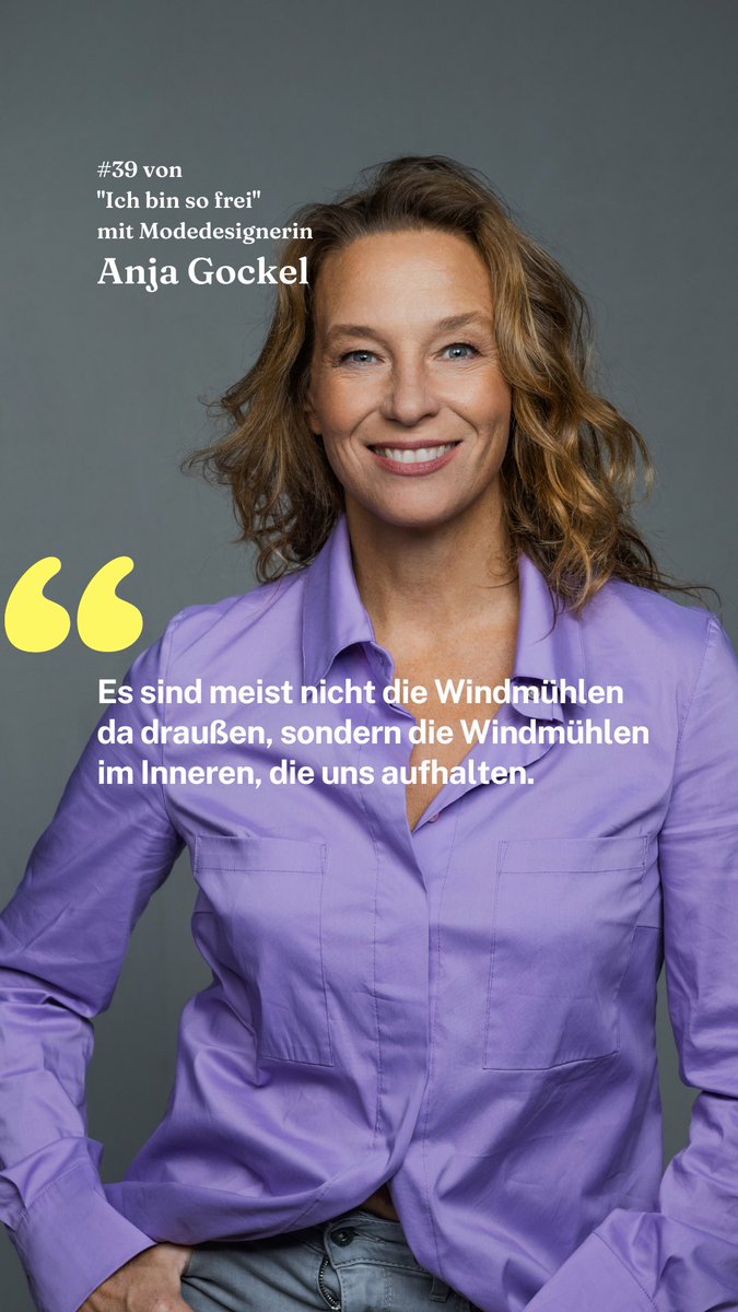 Modedesignerin <a href="/AnjaGockel/">anja gockel</a> spricht über #Mode, #Nachhaltigkeit, ihr #Unternehmen, #Familie und wie sie über sich hinauswächst wenn es mal nicht so gut läuft 🦹‍♀️ Tune in🎧zu Folge 39  von #ichbinsofrei. Überall wo es #Podcasts gibt #Empowerment #paris44 #gntm