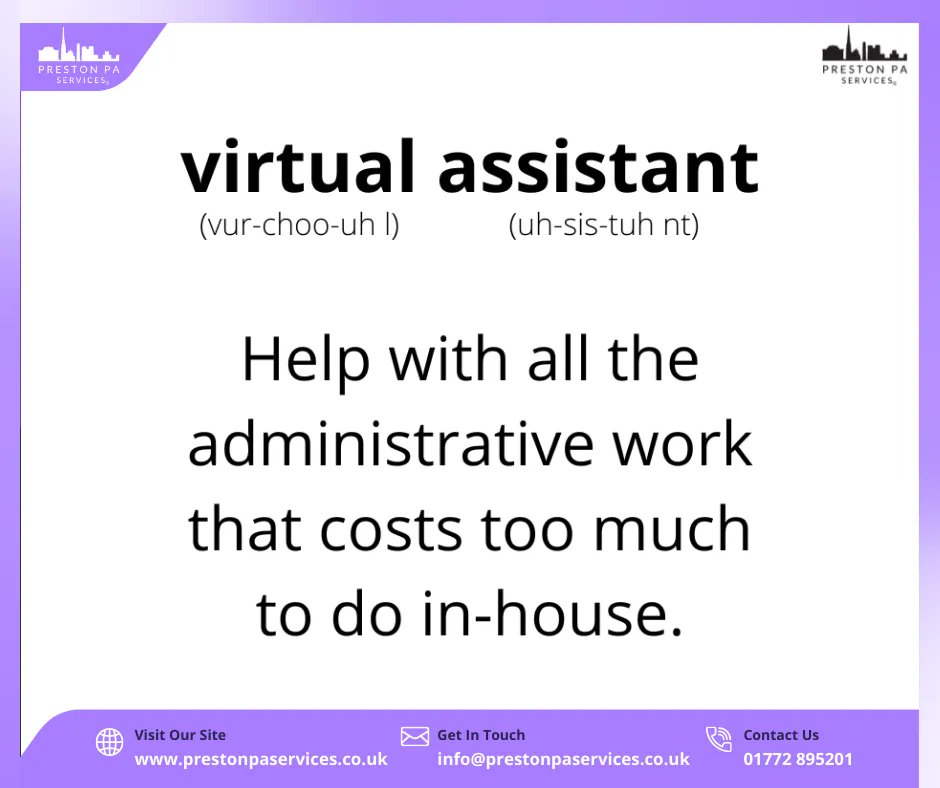 sueprestonpa's tweet photo. If you're trying to juggle all the #admin, grow your business, and keep costs down, we can help! Investing in one of our competitive #VA packages means you can confidently #delegate the necessary backroom stuff that eats into your already long and busy day.
#LancsBusinessRT https://t.co/62VAjzp3su