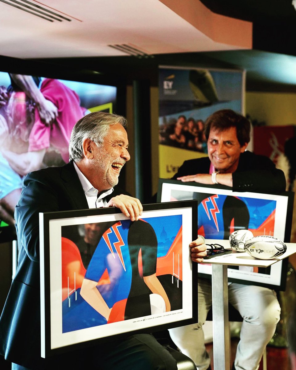 22 avril.Avec René Bouscatel,ancien prés.du Stade Toulousain avant “Le Classico”Stade Français-Stade Toulousain dont René,aujourd’hui prés. de la LNR,m’attribue gentiment la paternité.Le match entre les 2 clubs les plus titrés du rugby <a href="/SFParisRugby/">Stade Français Paris</a> <a href="/StadeToulousain/">Stade Toulousain</a> <a href="/LNRofficiel/">Ligue Nationale de Rugby</a>