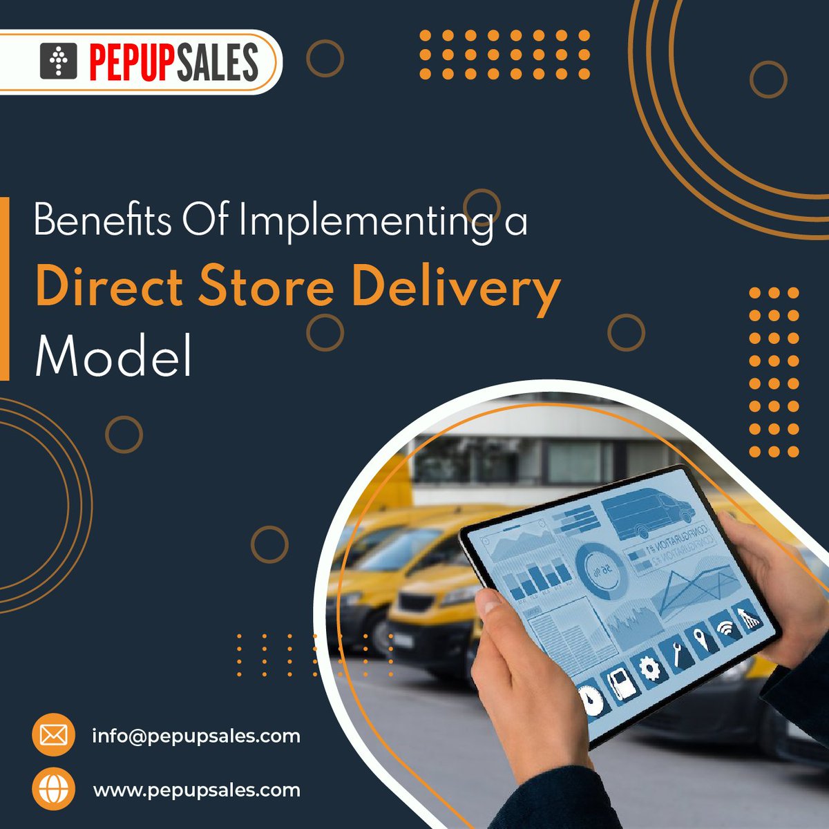 Benefits of Implementing A #DirectStoreDelivery Model.

bit.ly/3X0SDJe

#salesautomation #salessoftware #Sales #Salesforce #Software #SalesTracking #Retail #vansales