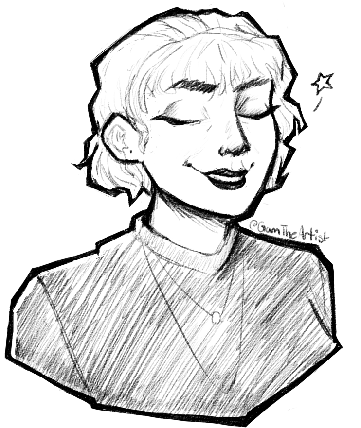 GamTheArtist's tweet photo. trying out new ways to draw :> it's a bit random, but did a sketch of @thechadx2 , a very good youtuber ^-^ https://t.co/fwBlMu7b7I