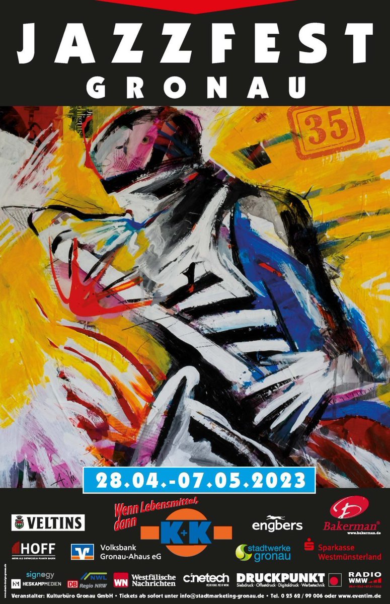 35e editie JazzFest Gronau
Het Gronau Jazz Festival is inmiddels aan zijn 35e editie toe en de line-up van 28 april tot 7 mei 2023 belooft een divers programma. Onder hen zijn de Amerikaanse jazzsaxofonist Kenny Garrett, het Moka Efti Orchestra (uit

jazzpodiumdetor.nl/35e-editie-jaz…