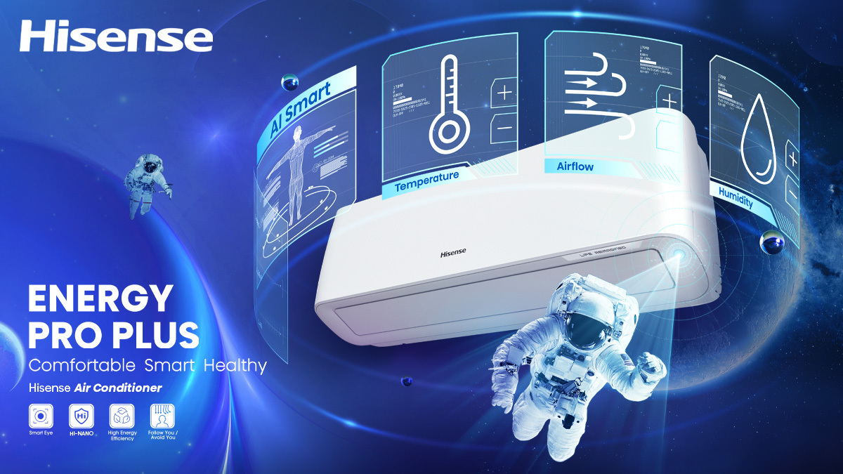 HisenseME's tweet photo. The new formula for indoor air quality. ๐
The Hisense Energy Pro Plus line combines artificial intelligence with complete indoor air quality and optimal energy efficiency. ๐ฌ๏ธ
Clean air, comfortable home. ๐
#Hisense #HisenseME #AirConditioner #EnergyProPlus https://t.co/4LhSQdwrJP
