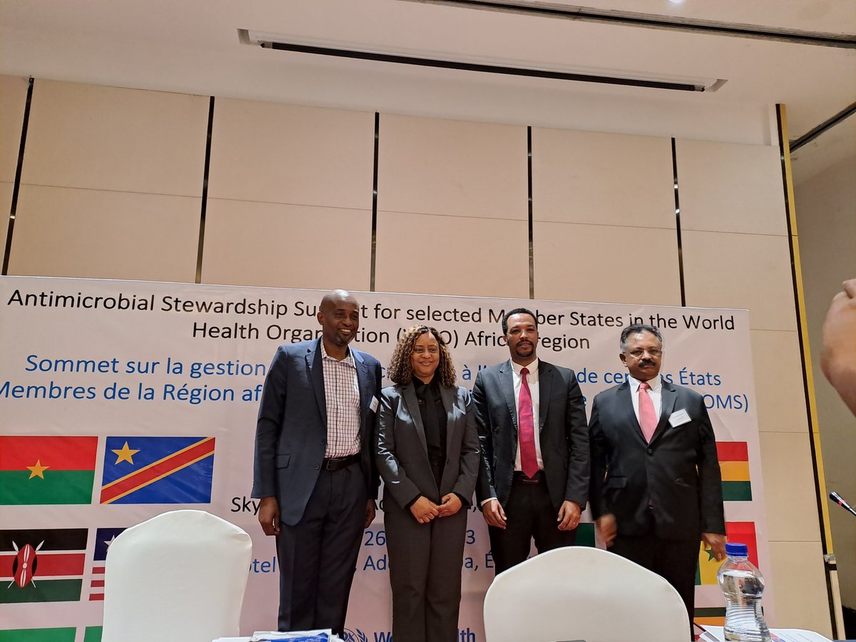 DrHussenTareq's tweet photo. State minister of health 🇪🇹 #FmoHealth Dr Dereje, WR OIC 🇪🇹 Dr Dlamini #WHOethiopia Dr Thomas #WHOHQ #WHOAMS #WHOAMR #WHOAFRO Dr Walter along with member states gathering to make joint commitments on AMS strengthening. https://t.co/u7zTFHQzQt