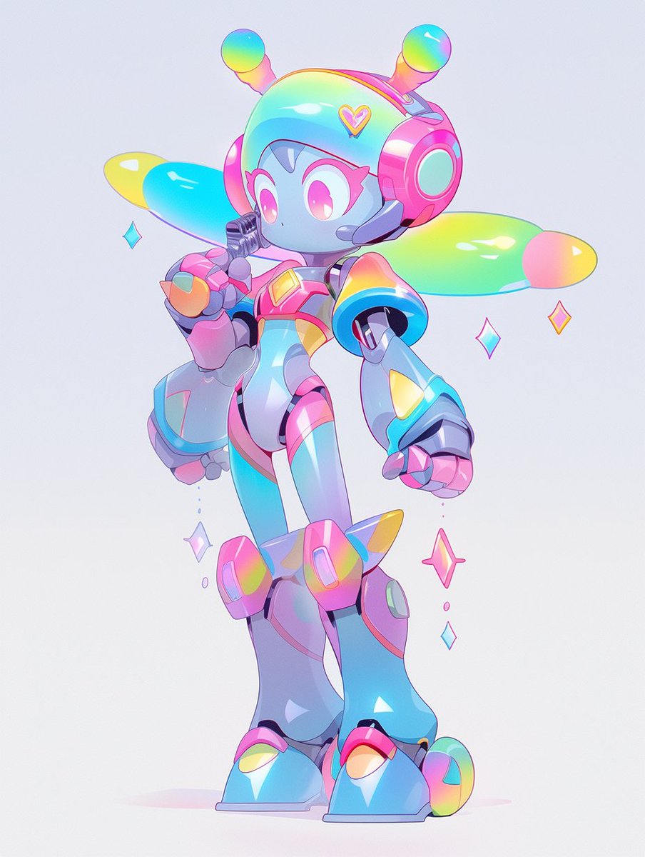syncybersunset's tweet photo. 🌈✨️🤖 rainbow sparkle magical robot gijinka #nijijourneyv5 #AIArtwork #gijinka https://t.co/wfl8IImBX7