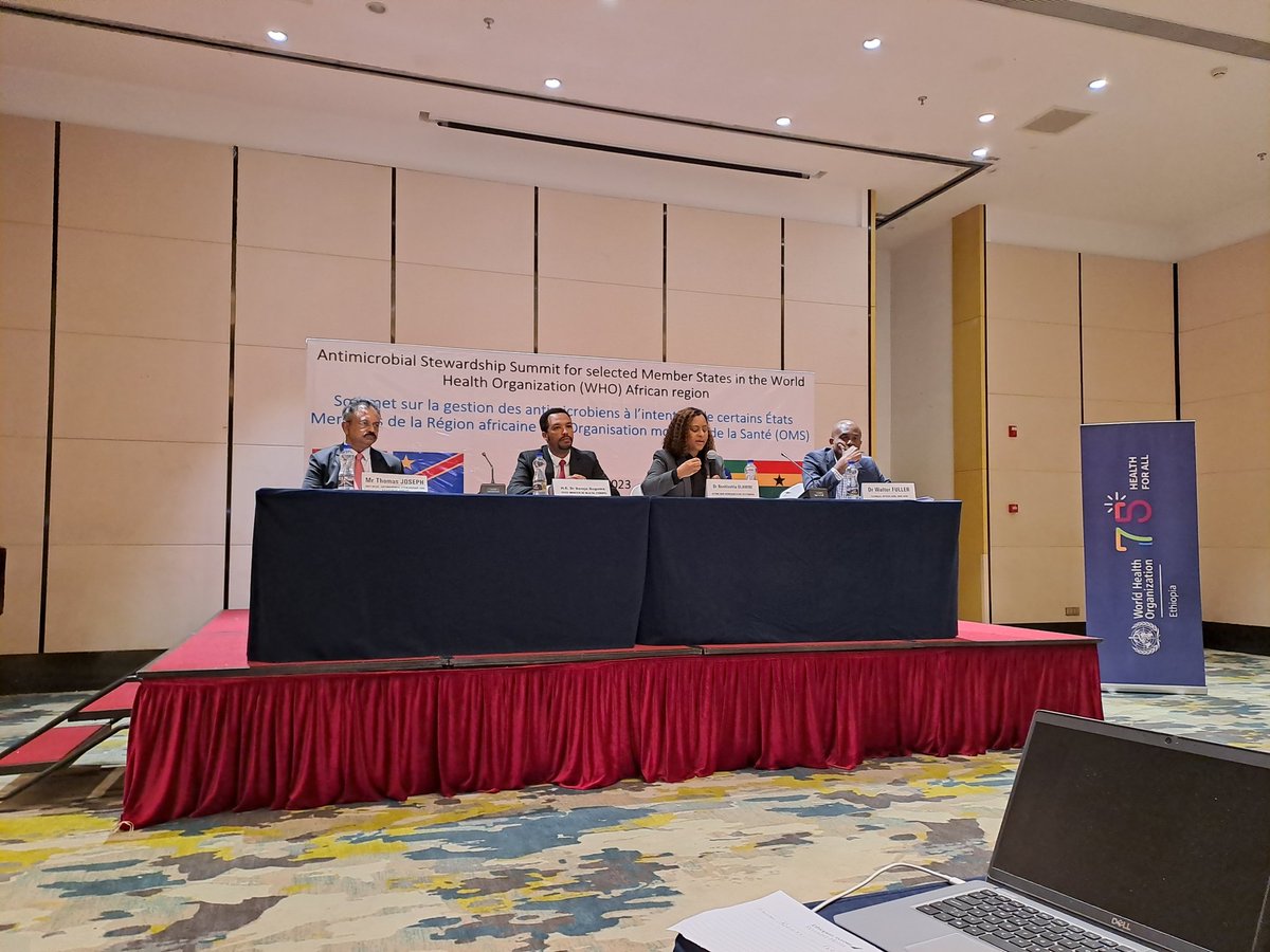DrHussenTareq's tweet photo. State minister of health 🇪🇹 #FmoHealth Dr Dereje, WR OIC 🇪🇹 Dr Dlamini #WHOethiopia Dr Thomas #WHOHQ #WHOAMS #WHOAMR #WHOAFRO Dr Walter along with member states gathering to make joint commitments on AMS strengthening. https://t.co/u7zTFHQzQt
