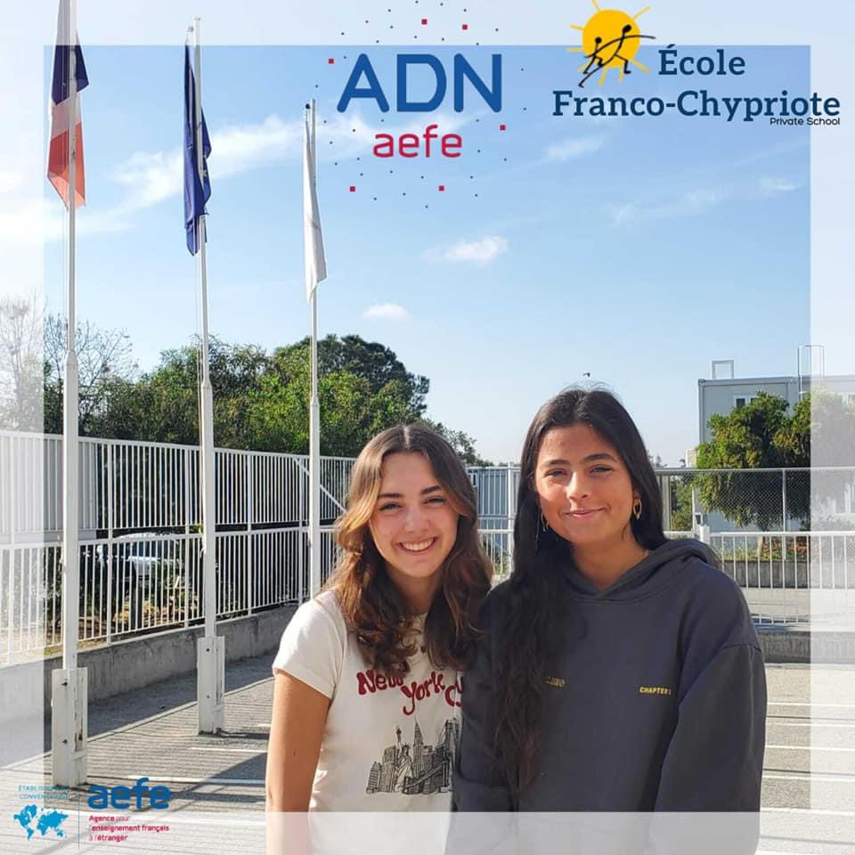 EFCNicosie's tweet photo. 🇨🇵🇨🇾 #ADNaefe 🇲🇦🇪🇸 Bienvenue aux 2 nouvelles élèves en échange : Lina qui vient de Rabat et Valeria de Madrid. Elles sont les binômes de Flora et Dalia qui les accueillent chez elles mais aussi dans leur classe de 2° après avoir découvert leurs pays respectifs il y a qq semaines. https://t.co/LwkKWVX123