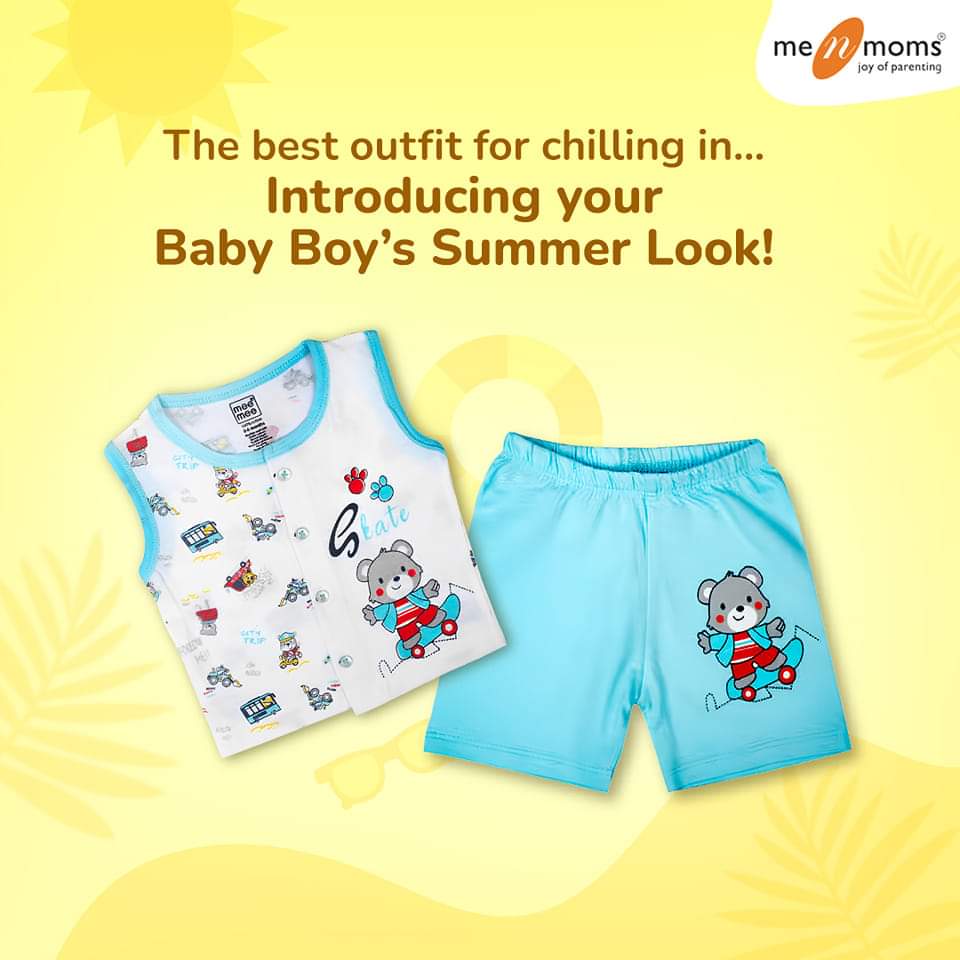 We can already imagine your baby boy lounging by the pool dressed in this cute pair of vest and shorts! 😎
#MeNMomsIndia #menmomsindia  #kidswear #babywear  #joyofparenting #summerwear #summeroutfit  #joyofparenting #Mettupalayam #Karamadai #sirumugai #Periyanaickenpalayam #ooty