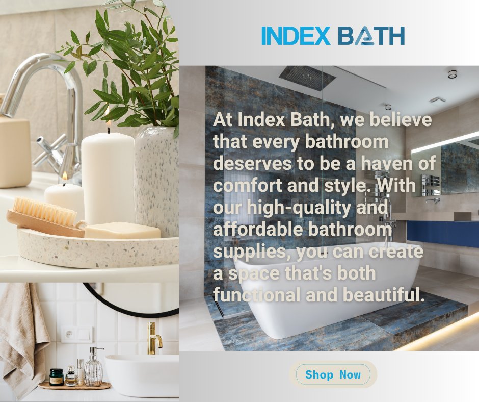 BathIndex's tweet photo. ๐Shop at Index Bath and let our products elevate your daily routine!
Visit us for more bathroom accessories https://t.co/g6BzM74Ujc
#bathroomsupply #bathroomsupplies #bathroomaccessories #bathroomaid #bathroomessentials #bathroominspiration #luxurybathroomdecor #indexbath https://t.co/rIKsQV7xP5