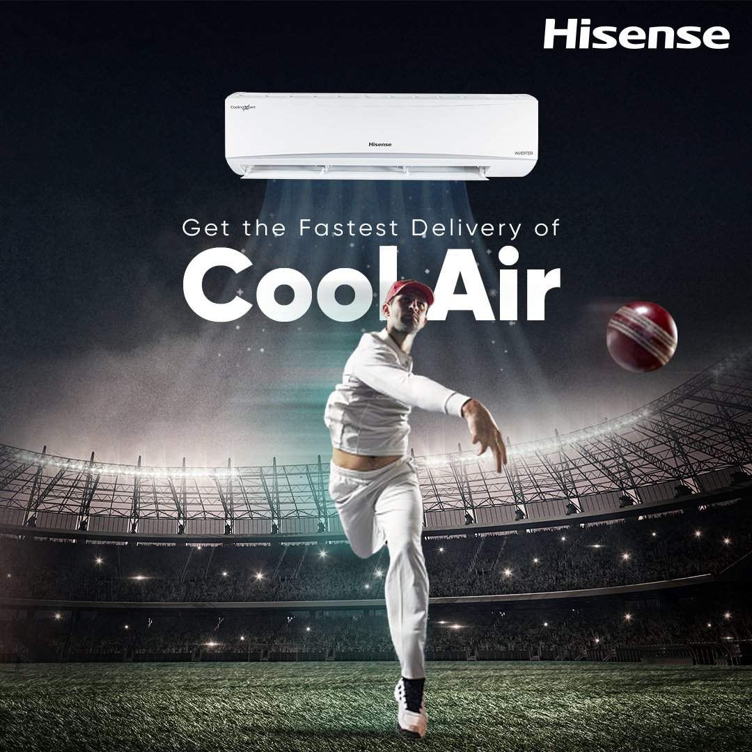Hisense_IND's tweet photo. With Quick Chill function on the Hisense ACs, you never have to wait to cool down!
#HisenseIndia #InlovewithCricket #IntelliPRO #CoolingXpert https://t.co/2LxY7yUBNk