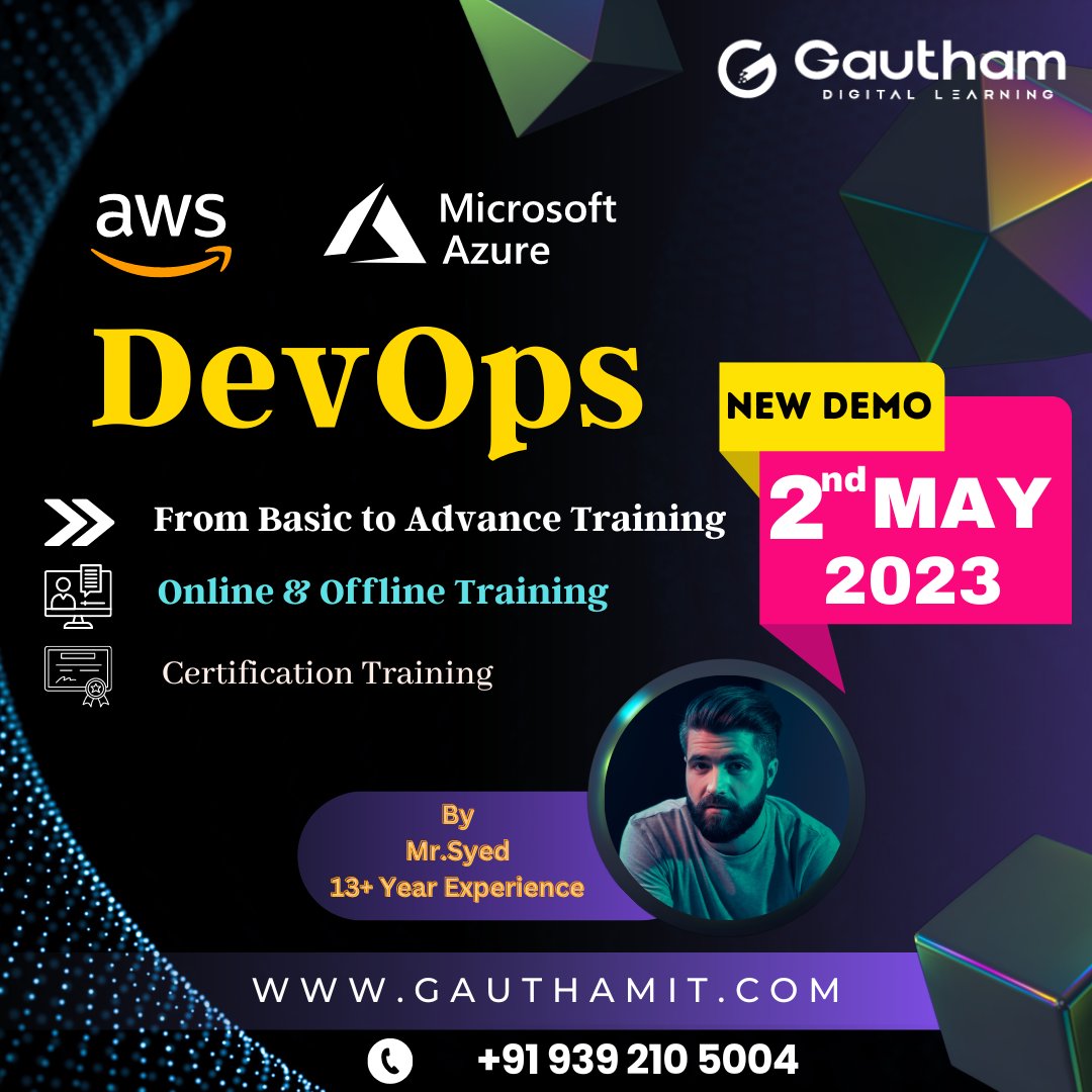 GauthamDigital1's tweet image. #awsdevopstraining #azuredevopscourse #devopstraininginstitute
#azuredevopsjobs #awsdevopstraining