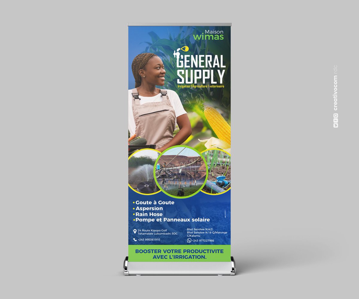 MrNkashama's tweet photo. Mes récentes conceptions Graphique ⬇️
1/3
🔘 Affiche #RJCE
🔘 Logo #General_supply
🔘 Rollup #Maison_wimas
🔘 Branding stand #GGA_RDC
Dites moi en commentaire comment vous en pensez! @sidis_samy @AbouPatriote @Bastossultani4 @celeste_fficiel @DeniseNyakeru https://t.co/E72hDPXVJp