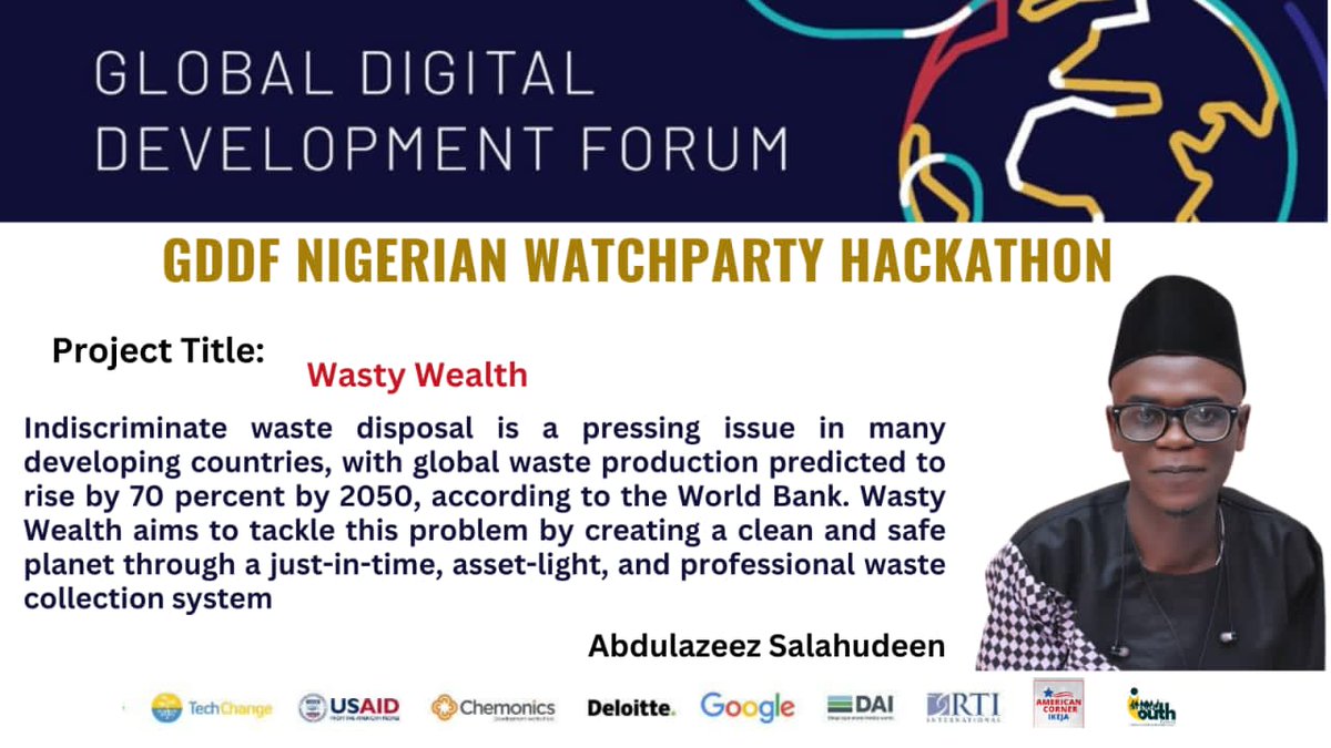 salaxxabdul's tweet image. I will be live at the American Corner in Lagos tomorrow during the Global Digital Development Forum watch party to pitch what we are doing at @wasty_wealth

#gddf2023 #gddf2023nigeria #tech4dev #africa #sdgs2030