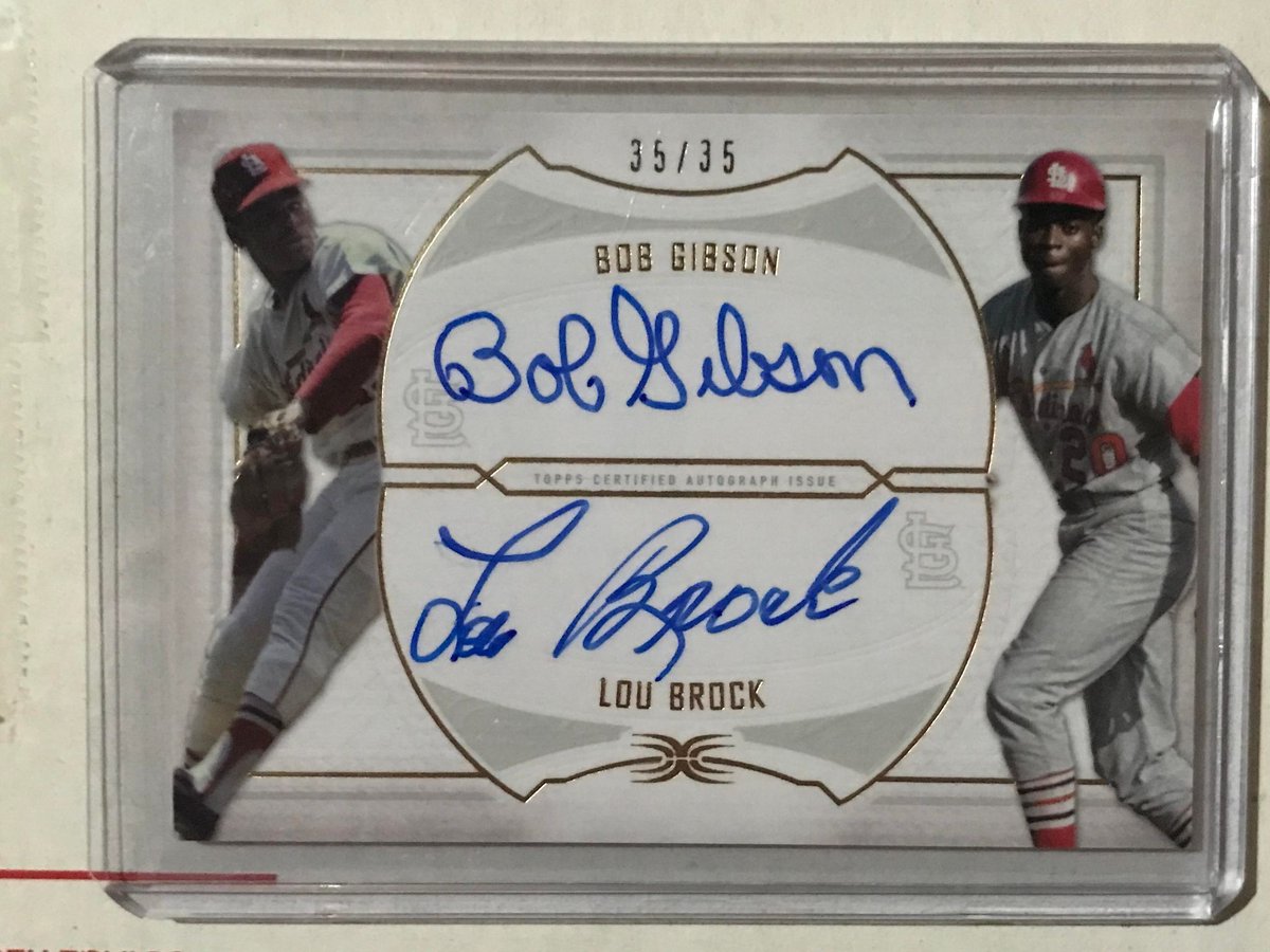 WhitticusCards's tweet image. 🚨 For Sale...  ebay.com/usr/nancynewf
🔥🔥🔥 #DualAuto #LastOne 💰💰💰
⚾️ 2019 Topps Definitive Collection Dual On-Card Autograph. Serial # 35/35. LaST oNe!
#TheHobby #WhoDoYouCollect #BeAWhittness #WhittnessCards #BigHitWhitt #StLouisCardinals #BobGibson #LouBrock #HOF