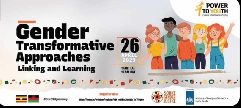 Gender transformative approaches  seek to address  key issues related to gender inequality and discrimination such as patriachy, gender based violence, gender stereotypes and SRHR. 

Join us today at 11 am as we unpack conversations around GTA.
#PowerToYouth 
#OurGTAJourney