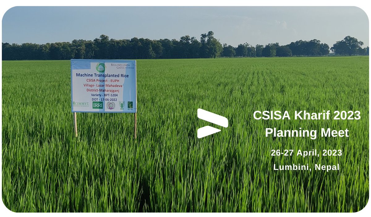 #Happeningnow Two-day #Kharif2023 planning meet by @CSISAProject (India) in Lumbini, Nepal. 

#SAS #EiA #AgR4D