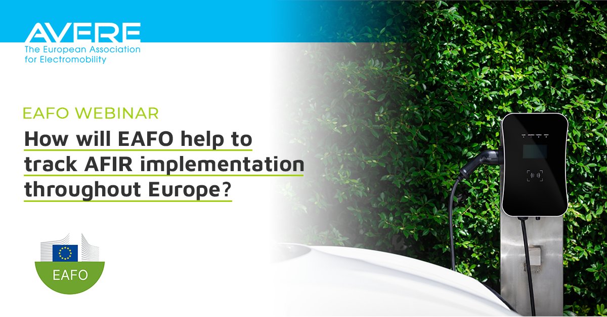 🗓️ 10 May - How will EAFO help to track #AFIR implementation throughout Europe?

💡 Learn the latest developments from <a href="/EAFO_news/">European Alternative Fuels Observatory</a> and how the European Commission counts #EVrecharging points in the European Union.

👇 Register below
avere.org/k/n638/meeting…