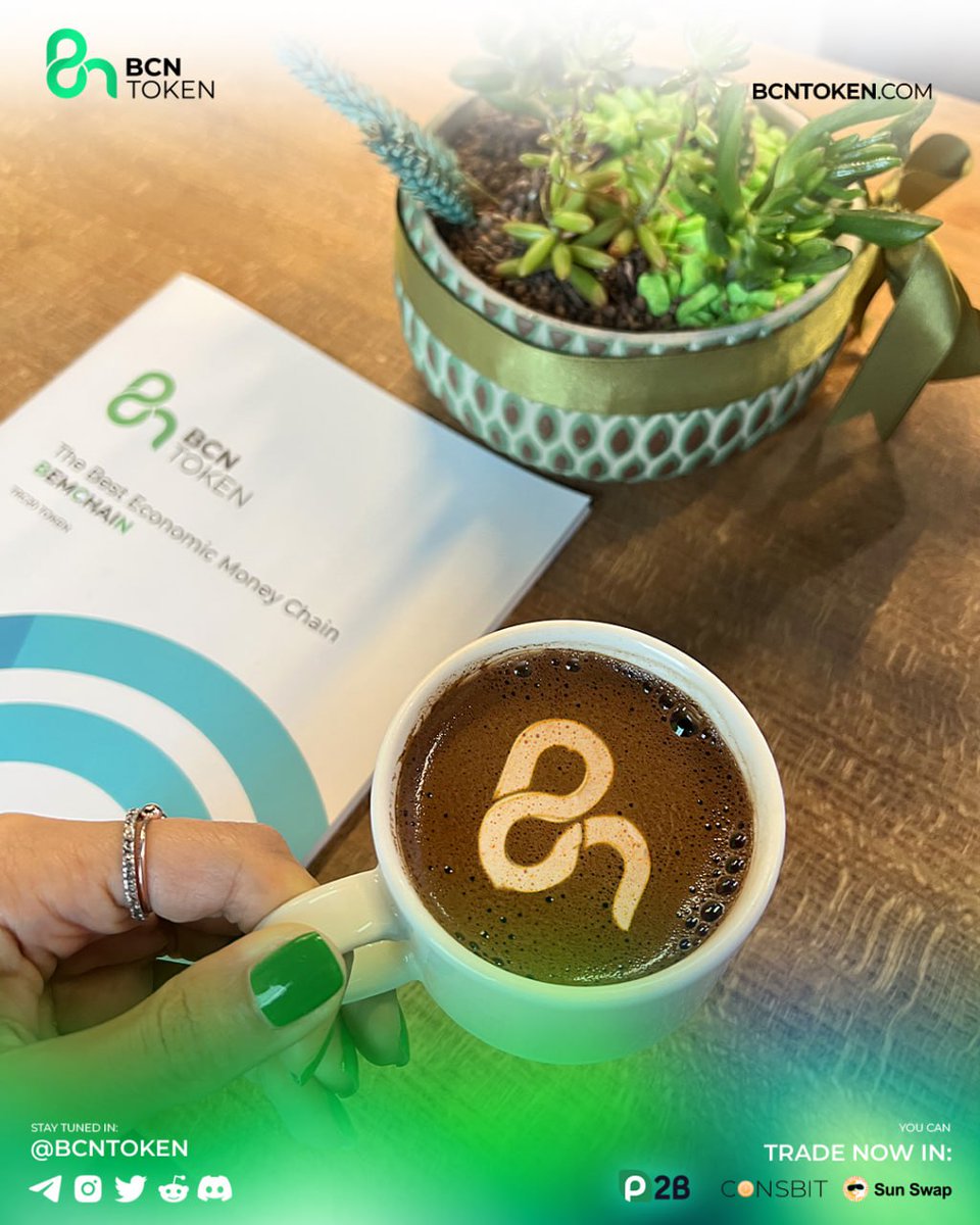 bcntoken's tweet photo. Get your caffeine and invest in #BCNToken - the perfect blend of #technology and #taste!
Join our vibrant community of crypto enthusiasts! BCN Token provides a deliciously satisfying investment opportunity and fosters a sense of belonging and collaboration among like-minded individuals.