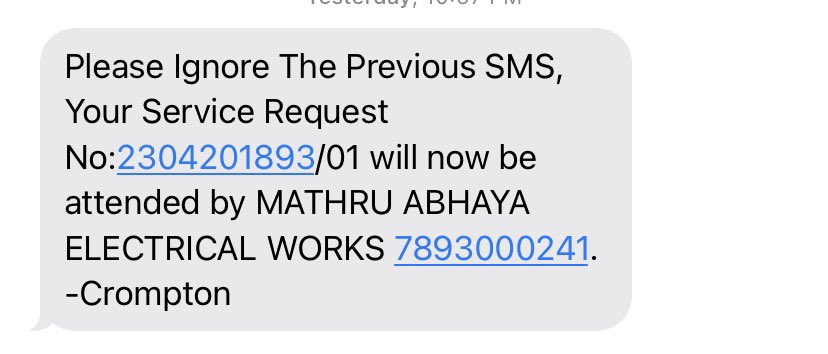 chandrabandi's tweet photo. @Crompton_India I raised a ticket for boaster pump issue six days ago but your service agent is so pathetic. He once came couldn’t fix it but wanted to close it and asked for code. I denied and from them he never came back nor answering my calls. https://t.co/kubPTiu5OA