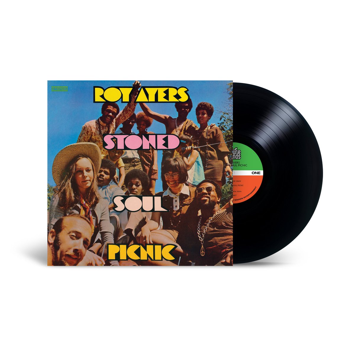 BeeGraphicsUK's tweet photo. Roy Ayers 'Stoned Soul Picnic' front cover edit &amp; backcover recreation for @naturesounds https://t.co/4GDm25Njam